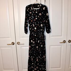 HATCH Maternity Collection Jane Maxi Dress Black Floral Print | 0
